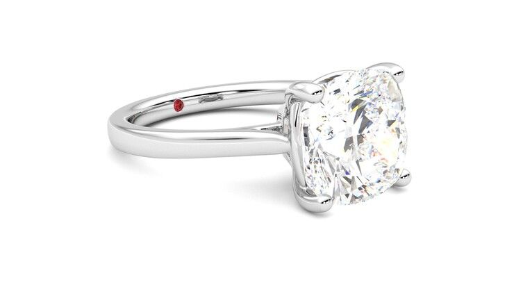 Taylor & Hart Hope Cushion Engagement Ring 360 degree image 6