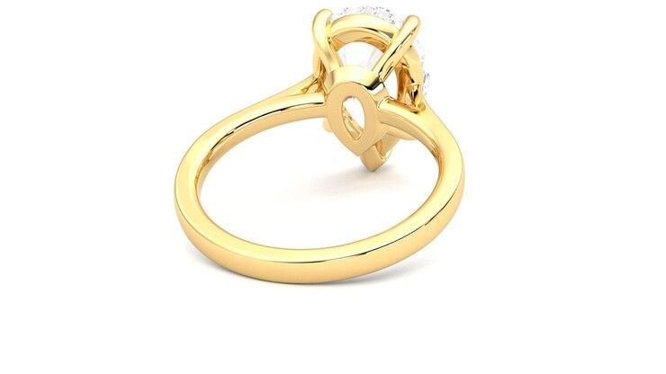 Taylor & Hart Hope Pear Engagement Ring 360 degree image 14