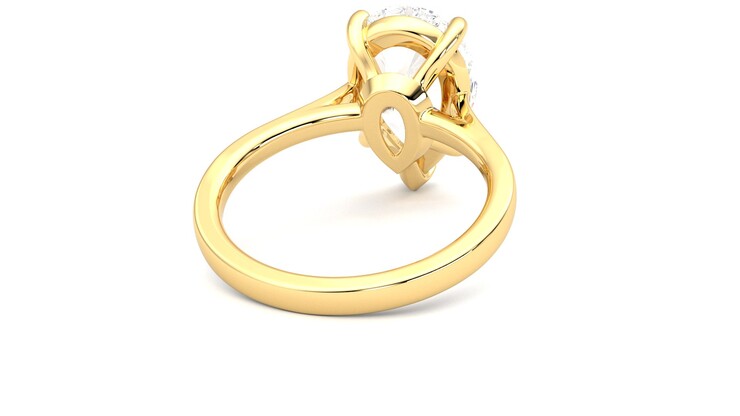 Taylor & Hart Hope Pear Engagement Ring 360 degree image 14