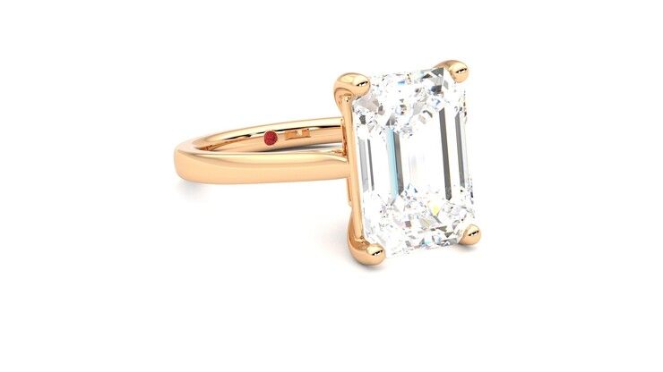 Taylor & Hart Hope Emerald Engagement Ring 360 degree image 5