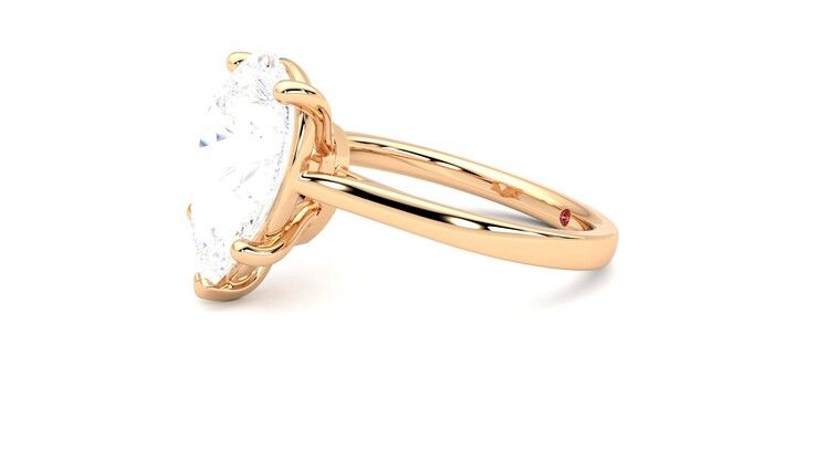 Taylor & Hart Hope Pear Engagement Ring 360 degree image 22