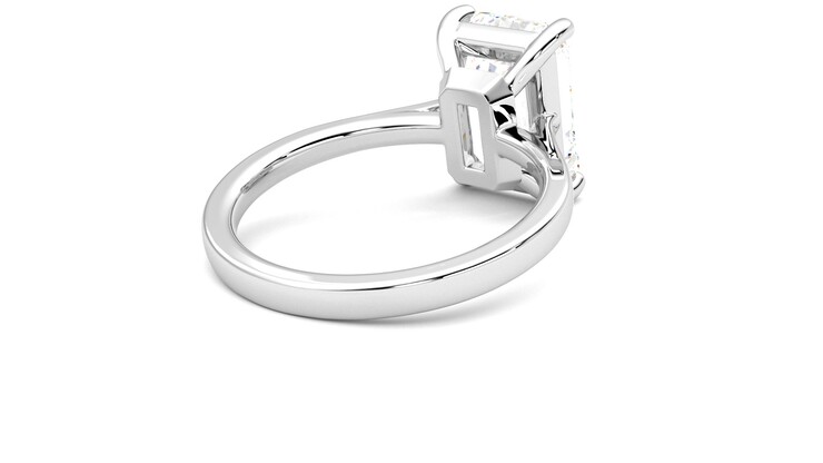Taylor & Hart Hope Emerald Engagement Ring 360 degree image 13