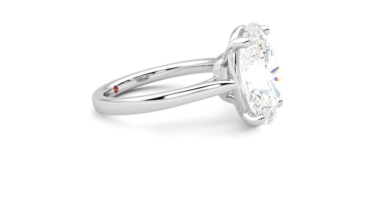 Taylor & Hart Hope Oval Engagement Ring 360 degree image 8