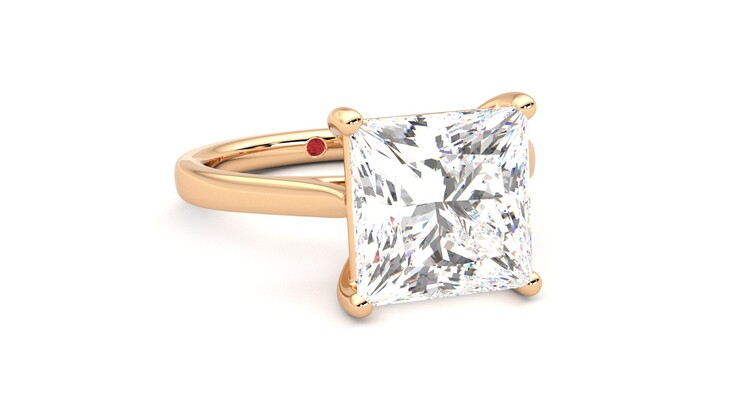 Taylor & Hart Hope Princess Engagement Ring 360 degree image 4