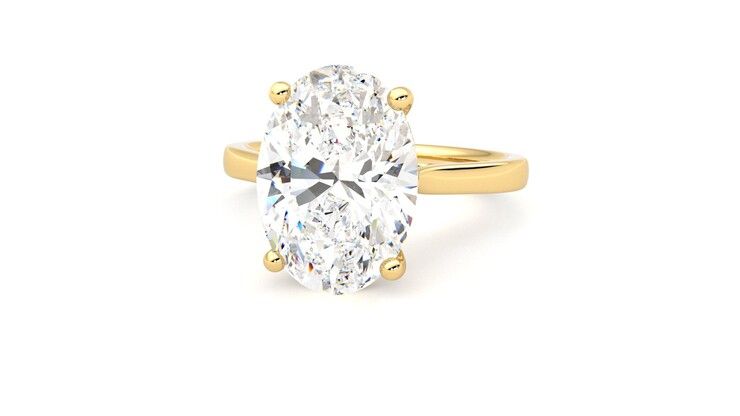 Taylor & Hart Hope Oval Engagement Ring 360 degree image 27