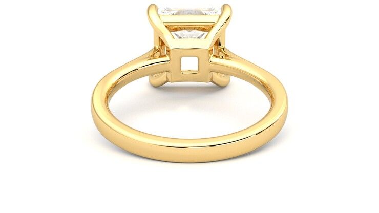 Taylor & Hart Hope Princess Engagement Ring 360 degree image 15