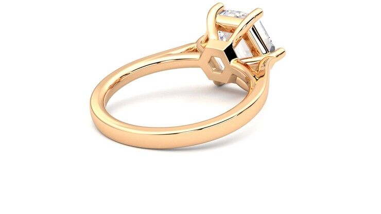 Taylor & Hart Hope Hexagonal Engagement Ring 360 degree image 13