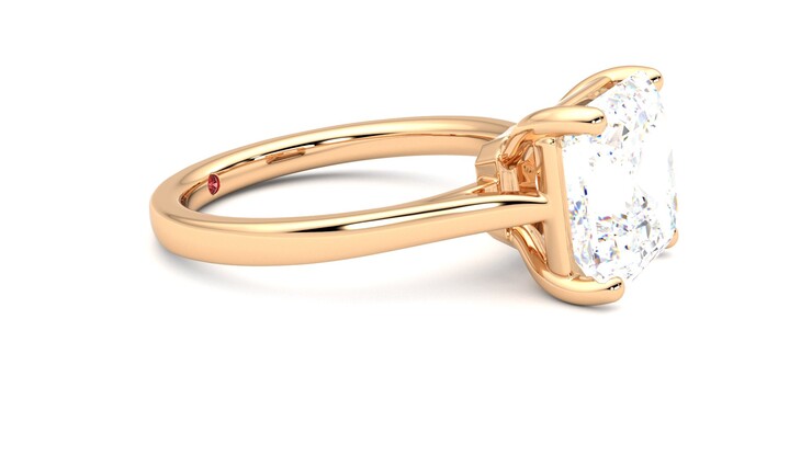Taylor & Hart Hope Asscher Engagement Ring 360 degree image 8