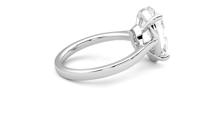 Taylor & Hart Hope Oval Engagement Ring 360 degree image 11