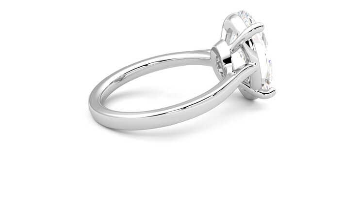 Taylor & Hart Hope Oval Engagement Ring 360 degree image 11