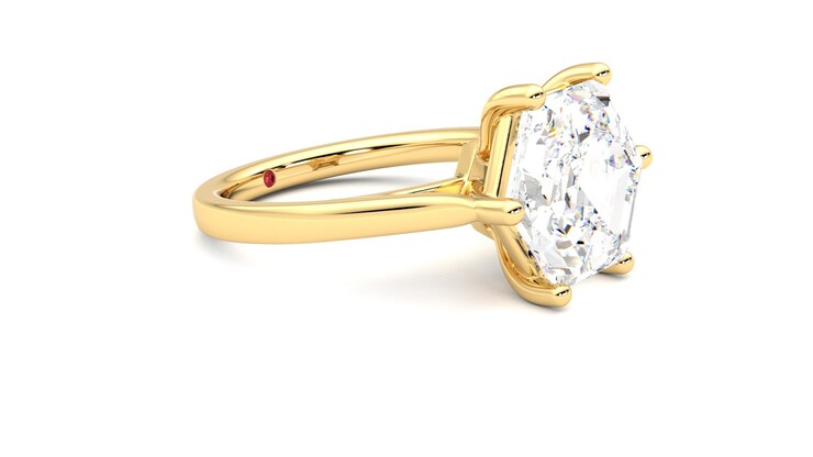 Taylor & Hart Hope Hexagonal Engagement Ring 360 degree image 7