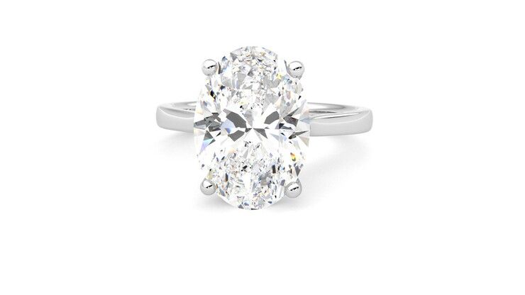 Taylor & Hart Hope Oval Engagement Ring 360 degree image 28