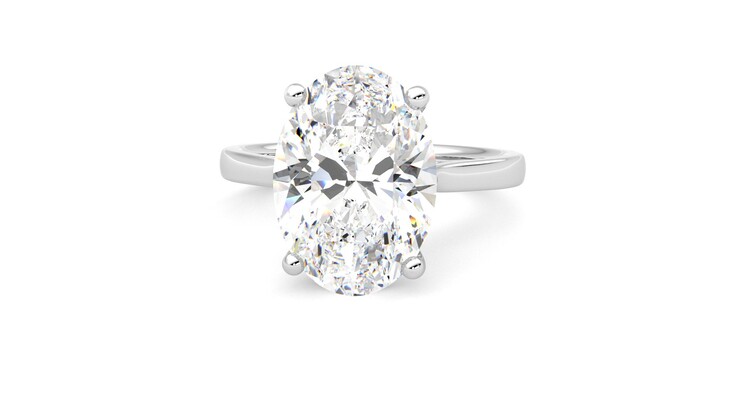 Taylor & Hart Hope Oval Engagement Ring 360 degree image 28