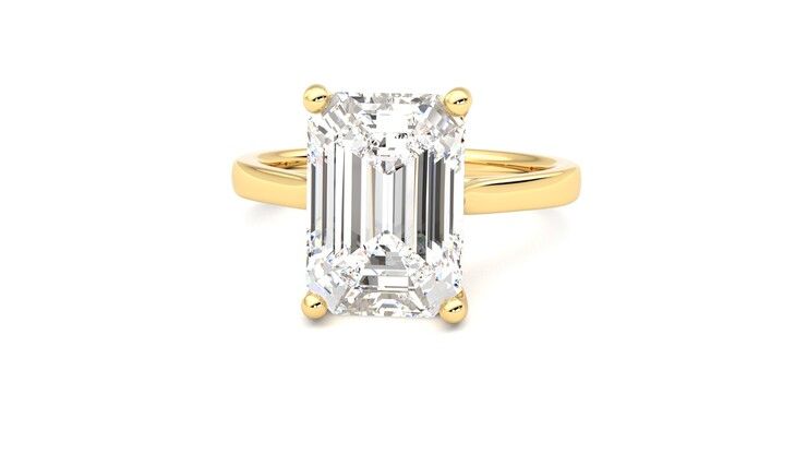 Taylor & Hart Hope Emerald Engagement Ring 360 degree image 28
