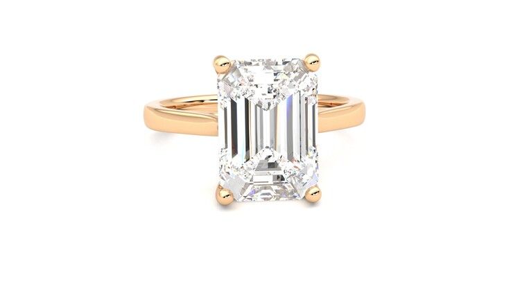 Taylor & Hart Hope Emerald Engagement Ring 360 degree image 2