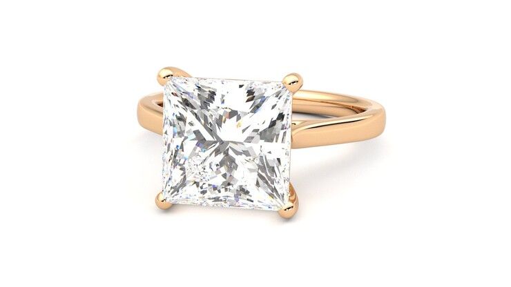 Taylor & Hart Hope Princess Engagement Ring 360 degree image 27