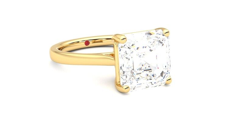 Taylor & Hart Hope Asscher Engagement Ring 360 degree image 5