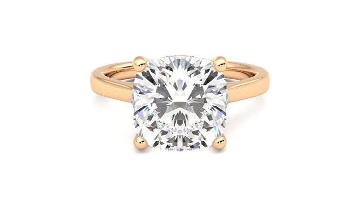 Taylor & Hart Hope Cushion Engagement Ring 360 degree image 0