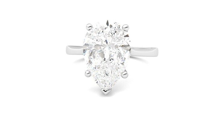 Taylor & Hart Hope Pear Engagement Ring 360 degree image 28