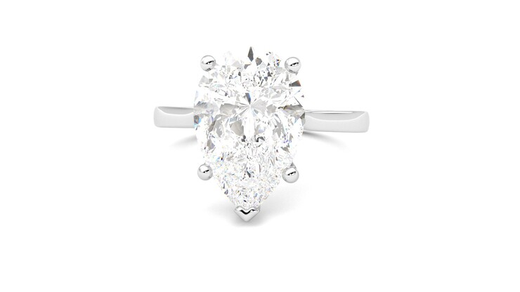 Taylor & Hart Hope Pear Engagement Ring 360 degree image 28
