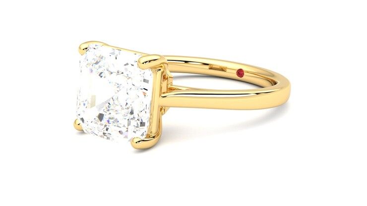 Taylor & Hart Hope Asscher Engagement Ring 360 degree image 24