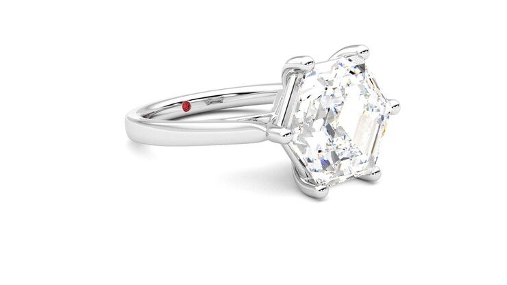 Taylor & Hart Hope Hexagonal Engagement Ring 360 degree image 6