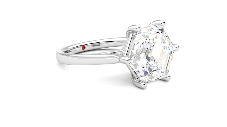 Taylor & Hart Hope Hexagonal Engagement Ring 360 degree image 6