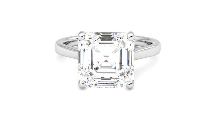 Taylor & Hart Hope Asscher Engagement Ring 360 degree image 29