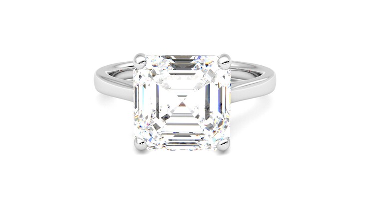 Taylor & Hart Hope Asscher Engagement Ring 360 degree image 29