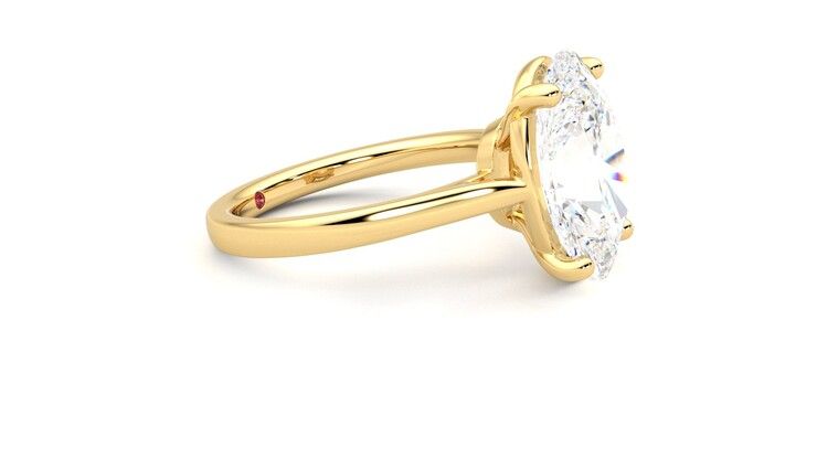 Taylor & Hart Hope Oval Engagement Ring 360 degree image 8