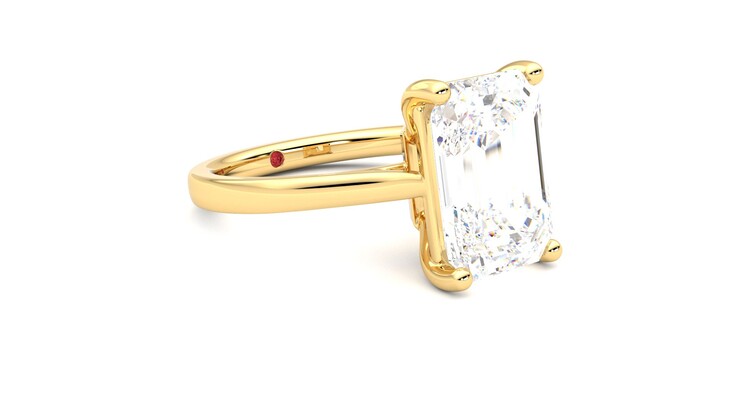 Taylor & Hart Hope Emerald Engagement Ring 360 degree image 6