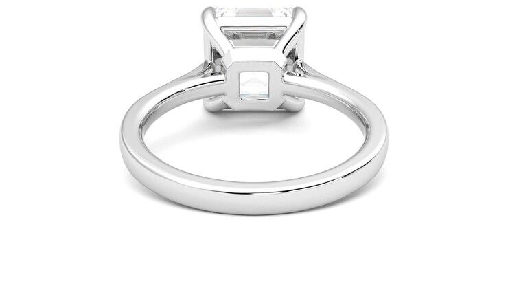 Taylor & Hart Hope Asscher Engagement Ring 360 degree image 15