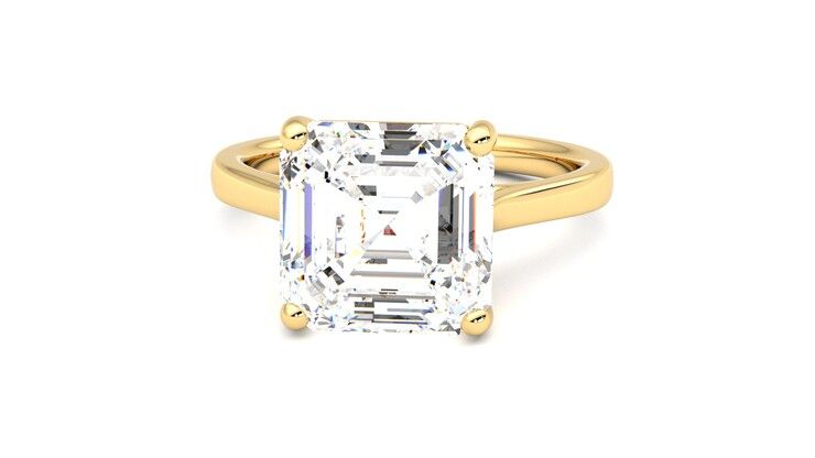 Taylor & Hart Hope Asscher Engagement Ring 360 degree image 28