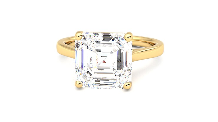 Taylor & Hart Hope Asscher Engagement Ring 360 degree image 28