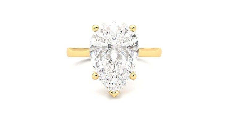 Taylor & Hart Hope Pear Engagement Ring 360 degree image 0