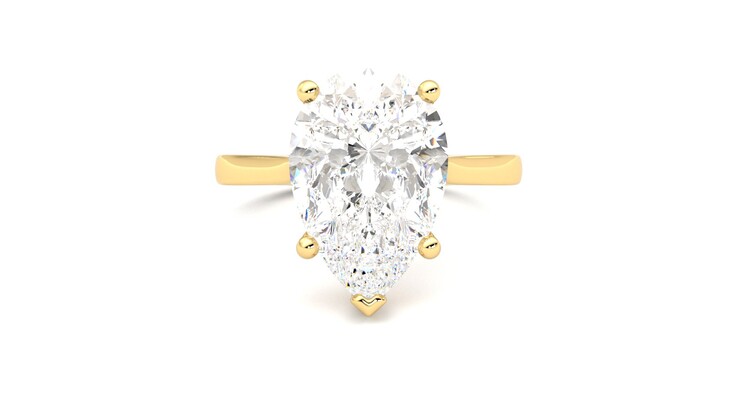 Taylor & Hart Hope Pear Engagement Ring 360 degree image 0
