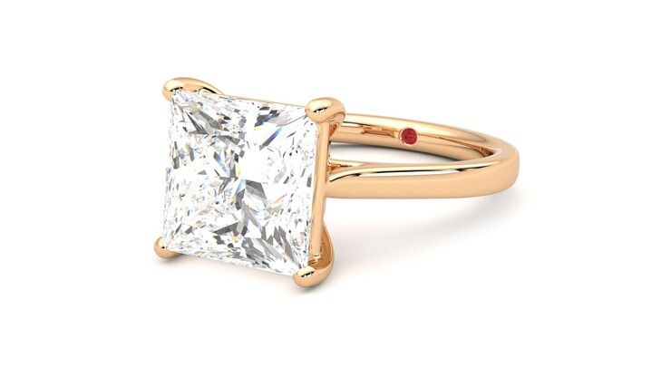 Taylor & Hart Hope Princess Engagement Ring 360 degree image 25