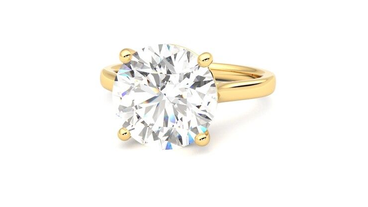Taylor & Hart Hope Round Engagement Ring 360 degree image 27