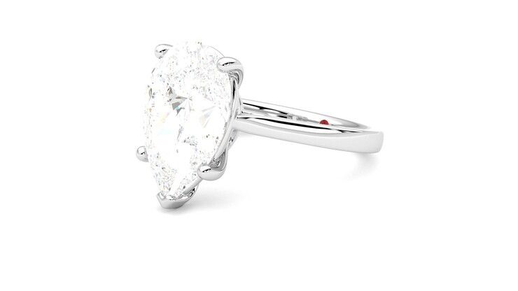 Taylor & Hart Hope Pear Engagement Ring 360 degree image 24