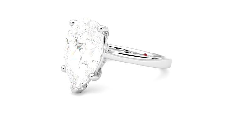 Taylor & Hart Hope Pear Engagement Ring 360 degree image 24
