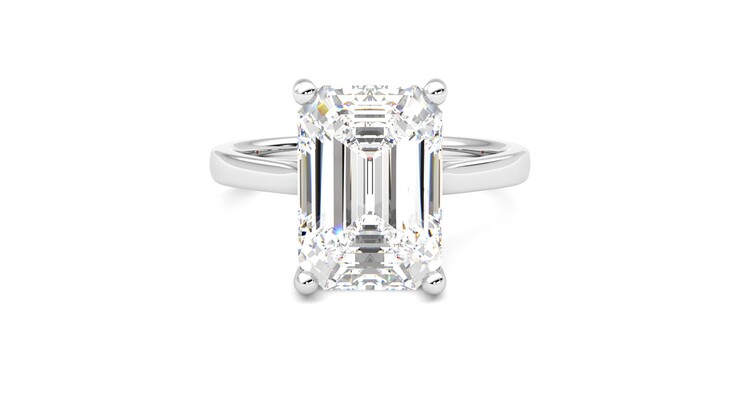 Taylor & Hart Hope Emerald Engagement Ring 360 degree image 0