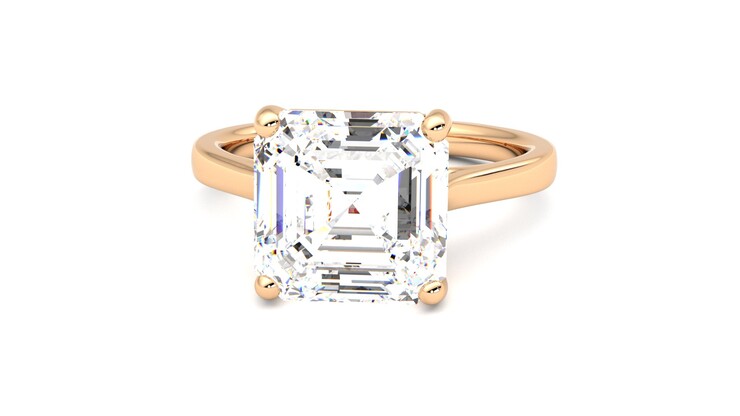 Taylor & Hart Hope Asscher Engagement Ring 360 degree image 28