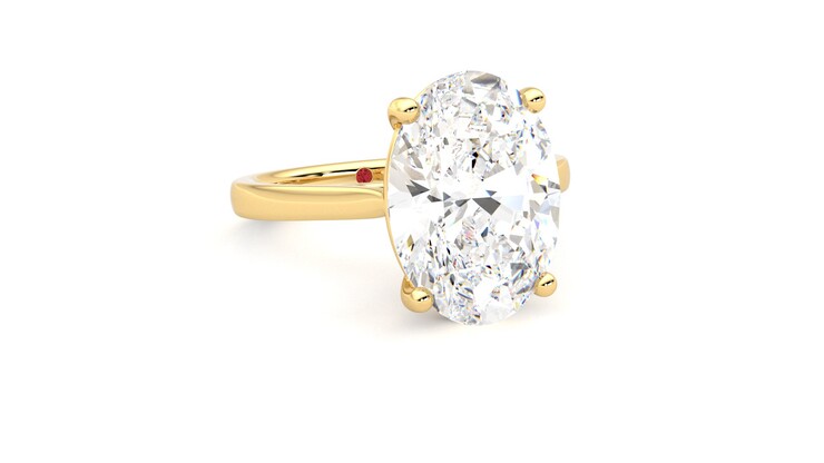 Taylor & Hart Hope Oval Engagement Ring 360 degree image 4