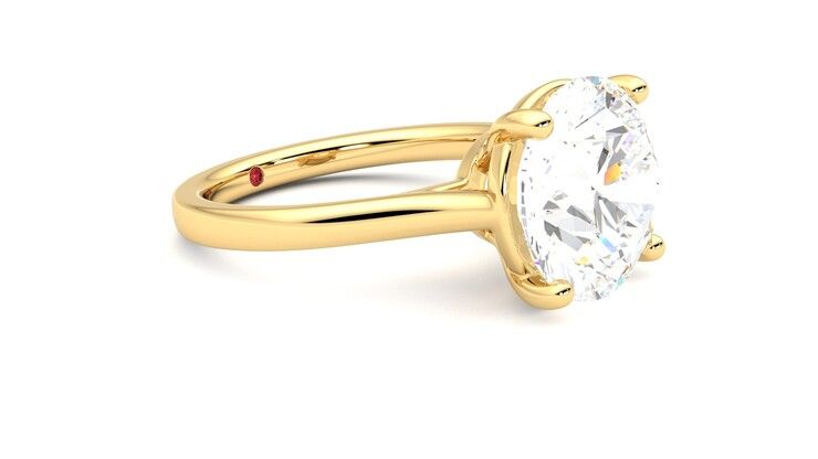 Taylor & Hart Hope Round Engagement Ring 360 degree image 7