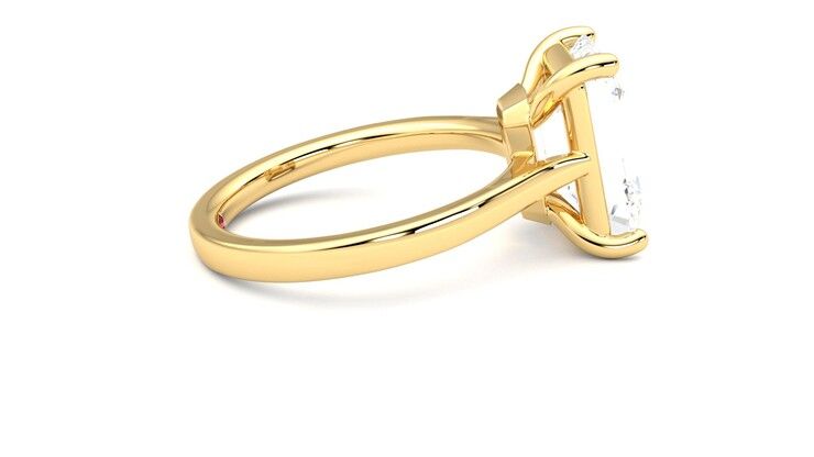 Taylor & Hart Hope Emerald Engagement Ring 360 degree image 10