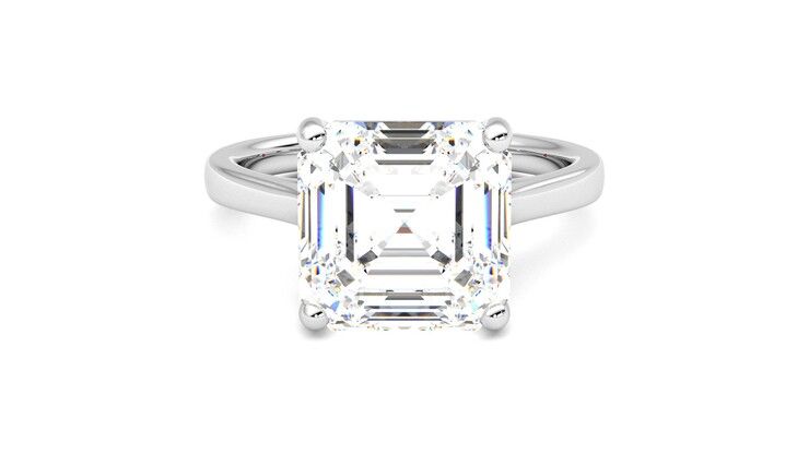 Taylor & Hart Hope Asscher Engagement Ring 360 degree image 0