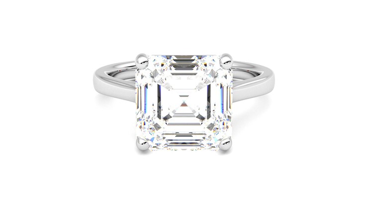 Taylor & Hart Hope Asscher Engagement Ring 360 degree image 0