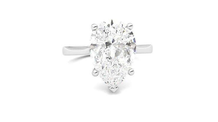 Taylor & Hart Hope Pear Engagement Ring 360 degree image 2