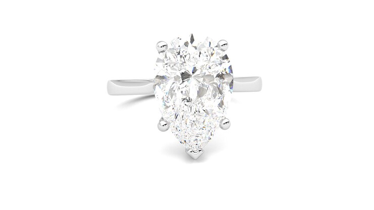Taylor & Hart Hope Pear Engagement Ring 360 degree image 2