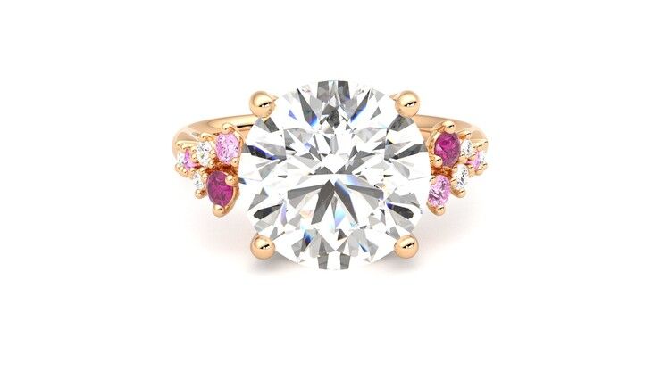 Taylor & Hart Marula Round Engagement Ring 360 degree image 1